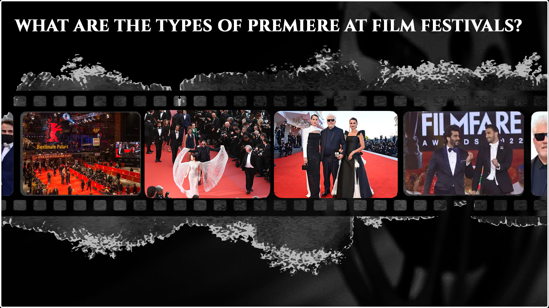 What are the types of premieres at film festivals?